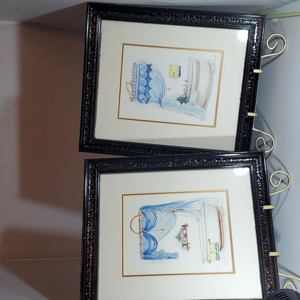 Peggy Abrams Signed Prints Tub Curtain Framed
